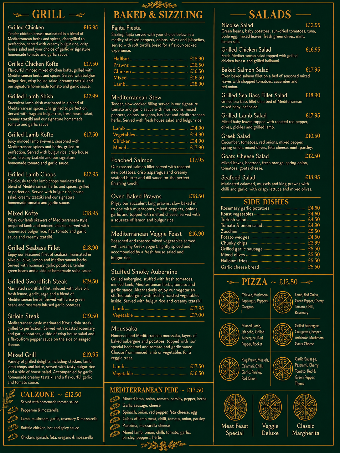 Evening Menu – Page 2