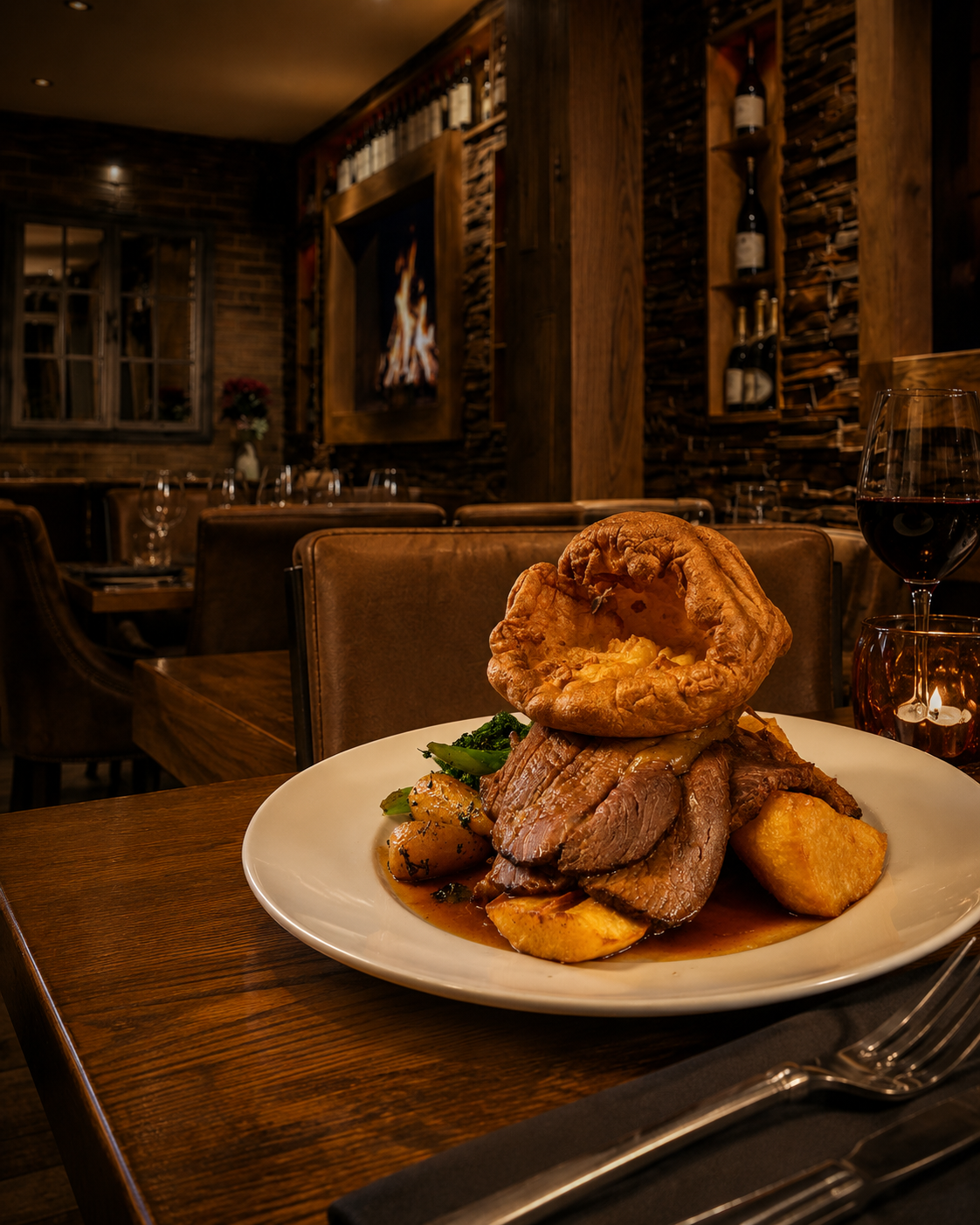 Gallio Sunday roast in the restaurant