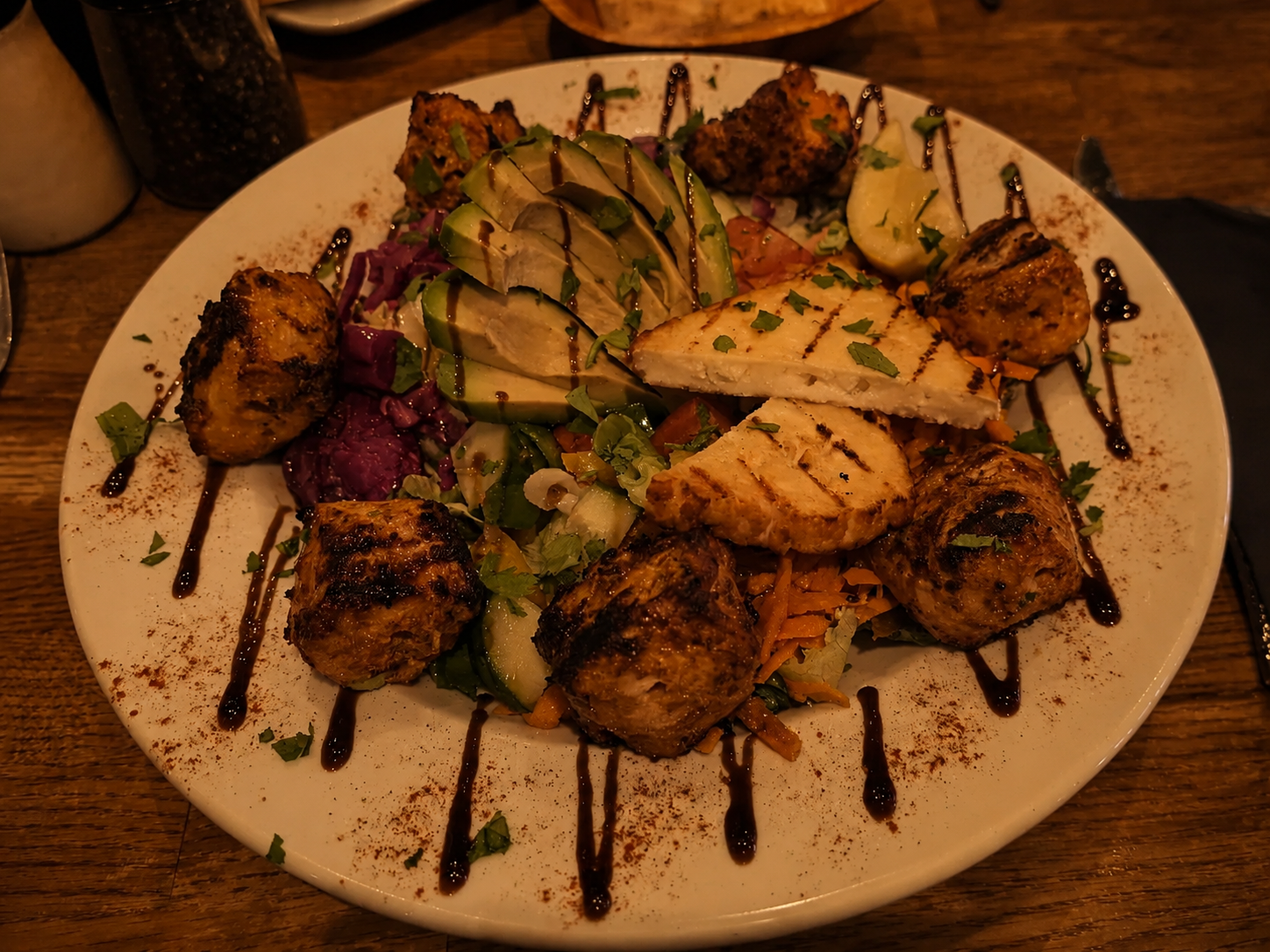 Grilled chicken and avocado salad at Gallio
