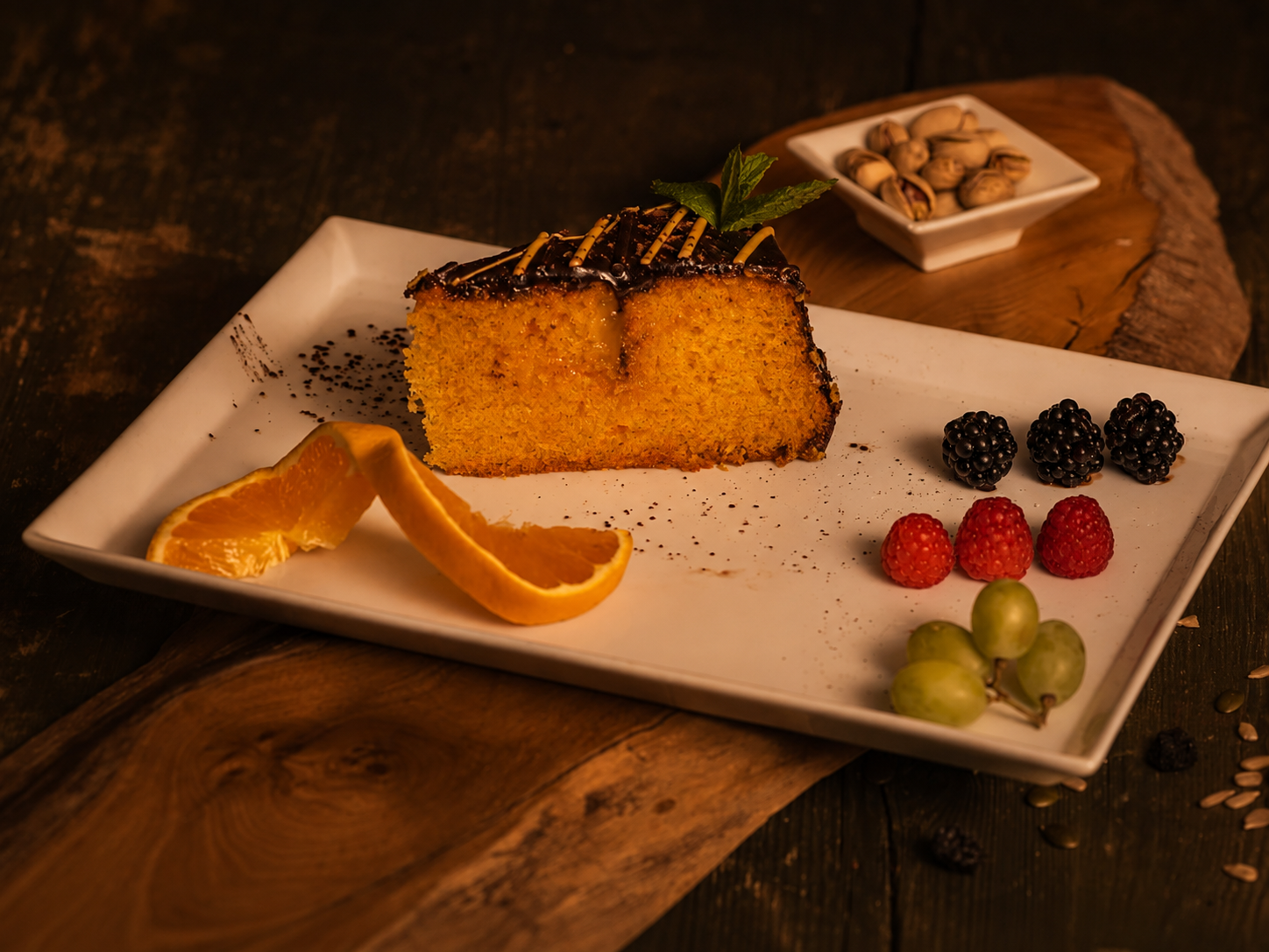 Chocolate orange dessert at Gallio