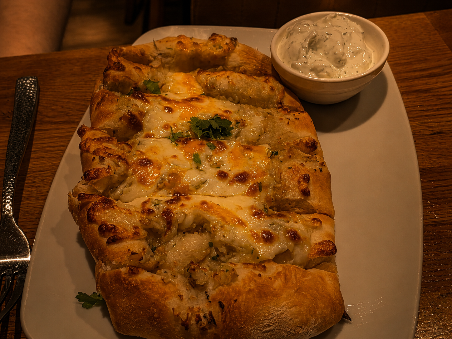 Cheesy garlic bread at Gallio